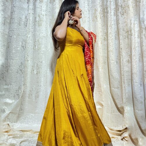 Canary Yellow Kalidar Gown