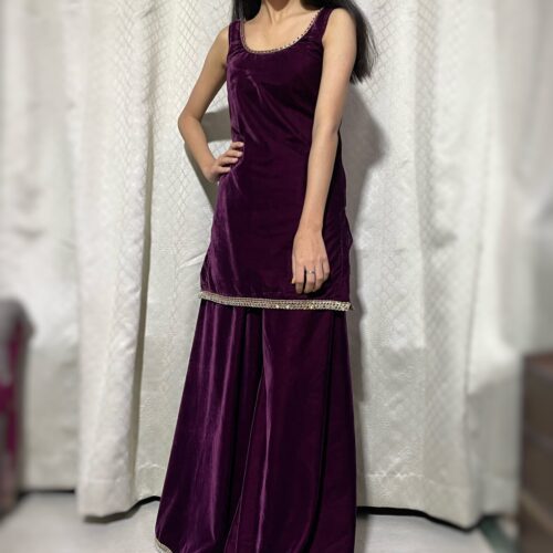 IMG_0716 Velvet Tunic & sharara set