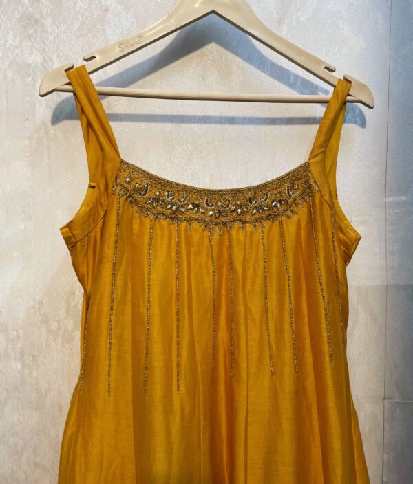 IMG_5158 Saffron Gold Midi Dress