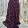 IMG_8005 Plum Embroidered Georgette Anarkali Gown