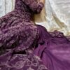 IMG_8031 Plum Embroidered Georgette Anarkali Gown