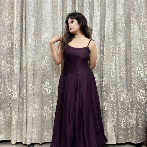 Mulberry Wine Flared Dress