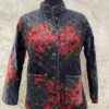 IMG_7096 Red rose Velvet Quilt Reversible Jacket
