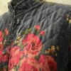 IMG_7097 Red rose Velvet Quilt Reversible Jacket