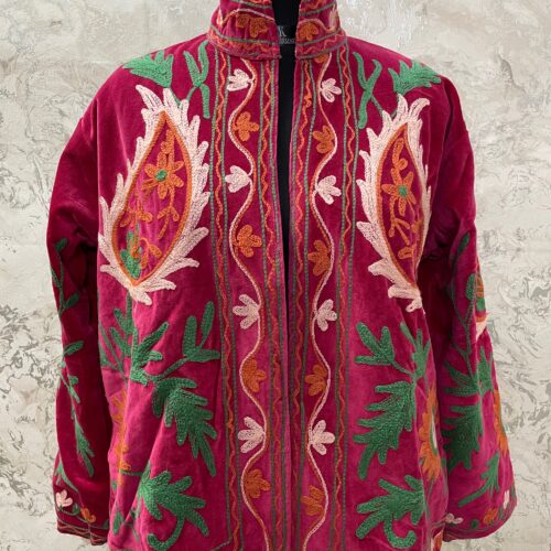 IMG_7103 Regal Bloom Suzani Velvet Reversible Jacket