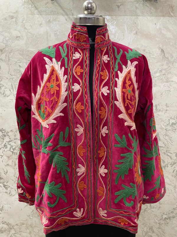 IMG_7103 Regal Bloom Suzani Velvet Reversible Jacket