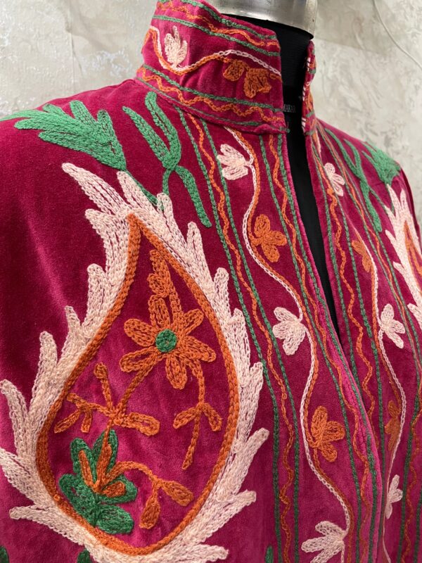 IMG_7104 Regal Bloom Suzani Velvet Reversible Jacket