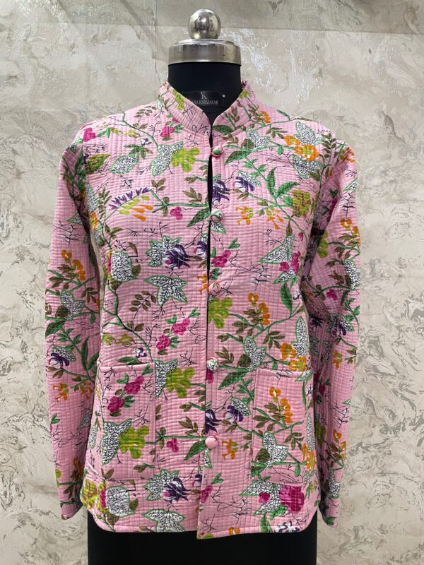 IMG_7133 Reversible Cotton Quilt Jacket – Heritage Red & Botanical Blush