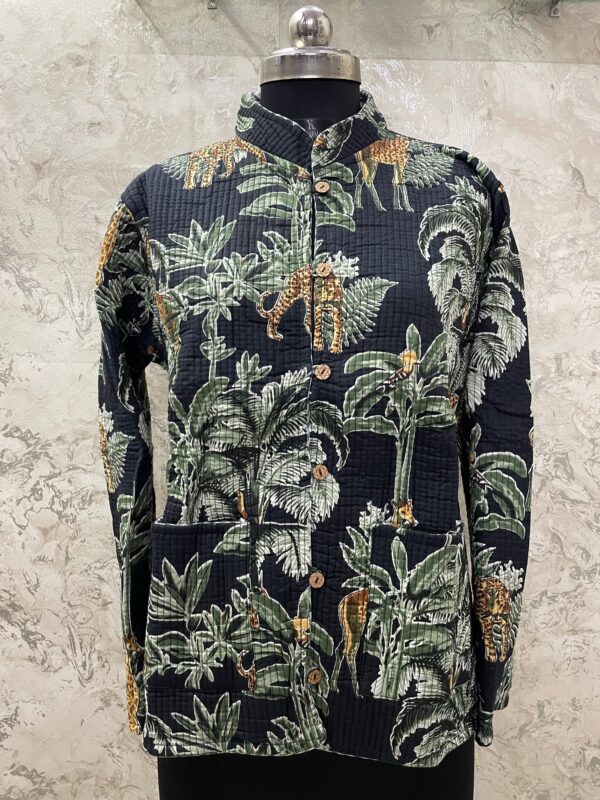 IMG_7144 Black Tiger Reversible Cotton Quilt Jacket –Chevron Edition