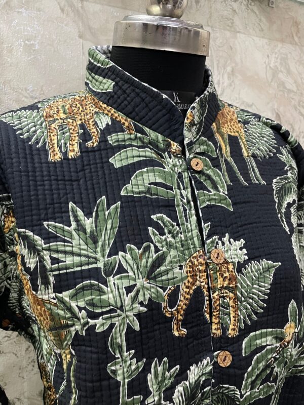 IMG_7147 Black Tiger Reversible Cotton Quilt Jacket –Chevron Edition