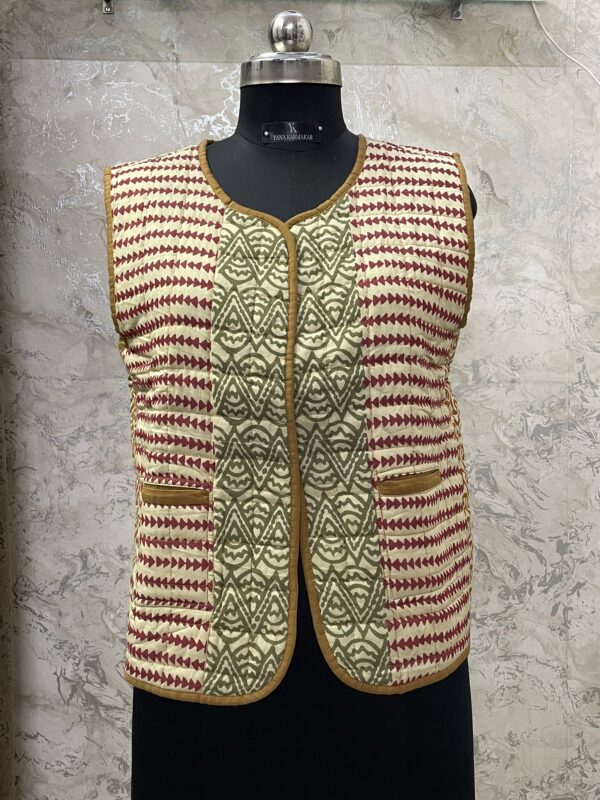 IMG_7160 Multi-Print Reversible Cotton Quilt Jacket (Sleeveless)