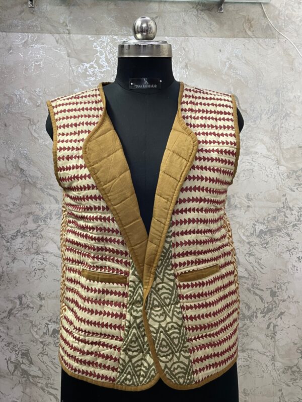 IMG_7163 Multi-Print Reversible Cotton Quilt Jacket (Sleeveless)