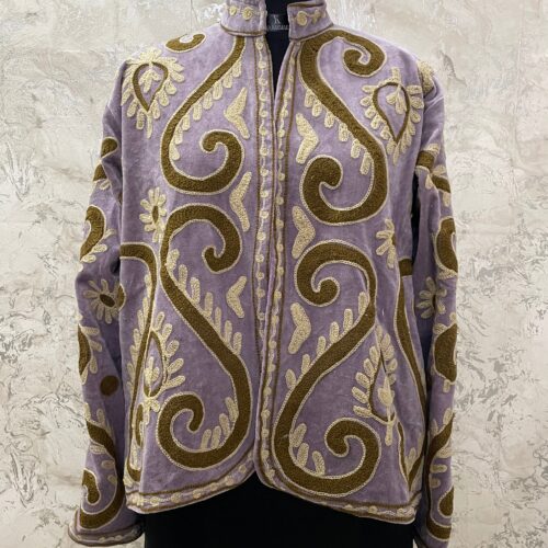 LILAC SUZANI Embroidered Velvet Reversible Jacket