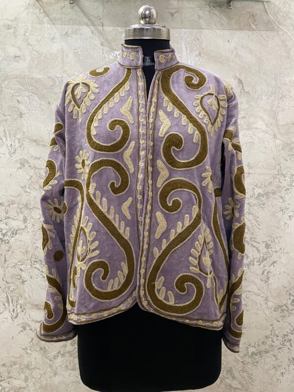 IMG_7167 LILAC SUZANI Embroidered Velvet Reversible Jacket