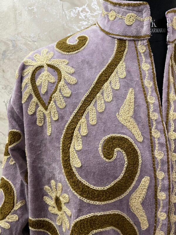 IMG_7168 LILAC SUZANI Embroidered Velvet Reversible Jacket