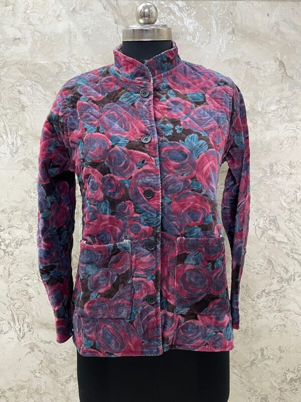 IMG_7176 Rose Velvet Quilt Reversible Jacket