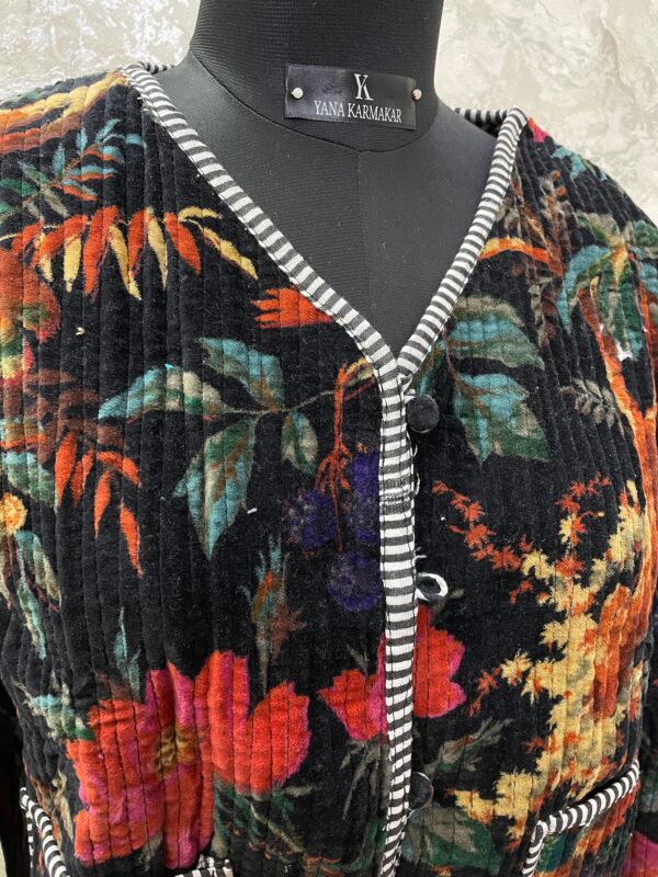 IMG_7184 Velvet Quilt Reversible Jacket(BLACK)